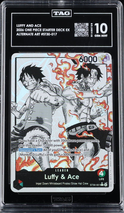 2026 ONE PIECE ST30-STARTER DECK EX LUFFY & ACE 001 LUFFY & ACE TAG 10