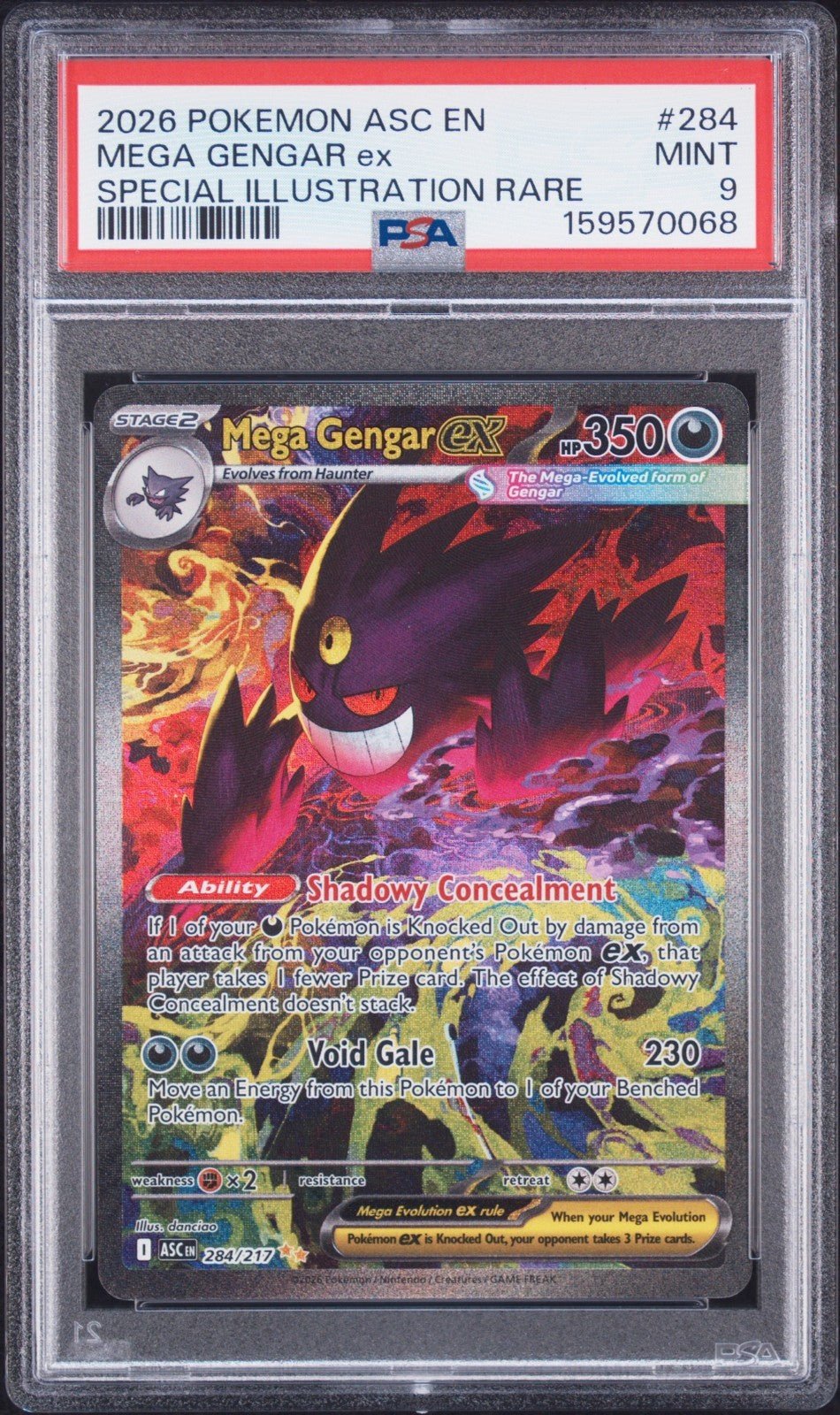 2026 POKEMON ASCENDED HEROES SPECIAL ILLUSTRATION RARE MEGA GENGAR EX PSA 9