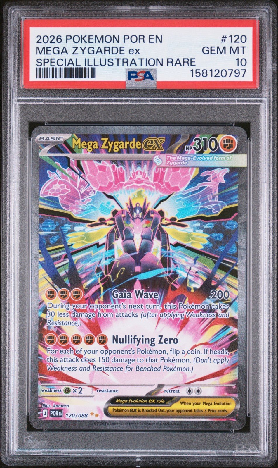 2026 POKEMON EN-PERFECT ORDER 120 MEGA ZYGARDE EX PSA 10