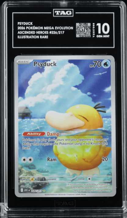 2026 PSYDUCK 226 ILLUSTRATION RARE ASCENDED HEROES POKEMON TAG 10