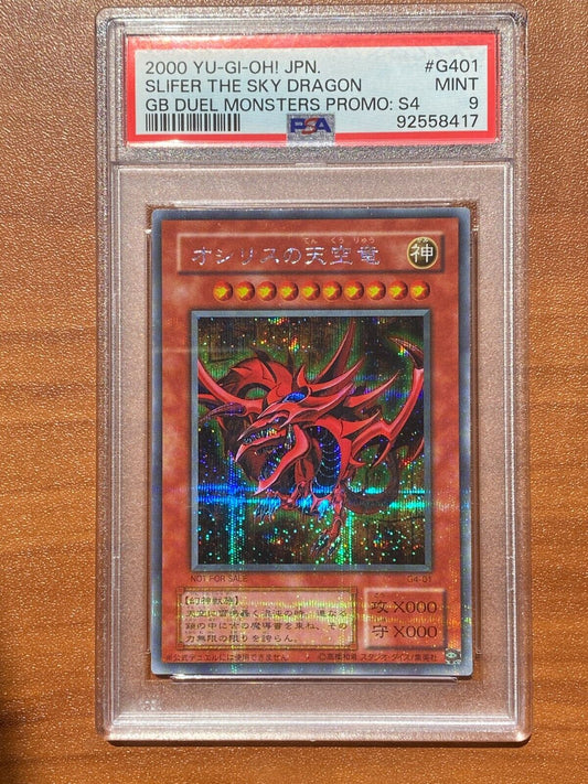 2000 Yugioh G4-01 Egyptian God: Slifer the Sky Dragon Secret Rare PSA 9