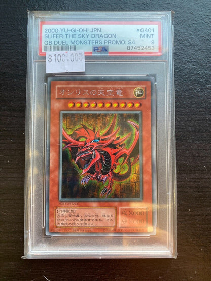 2000 Yugioh G4-01 Egyptian God: Slifer the Sky Dragon Secret Rare PSA 9