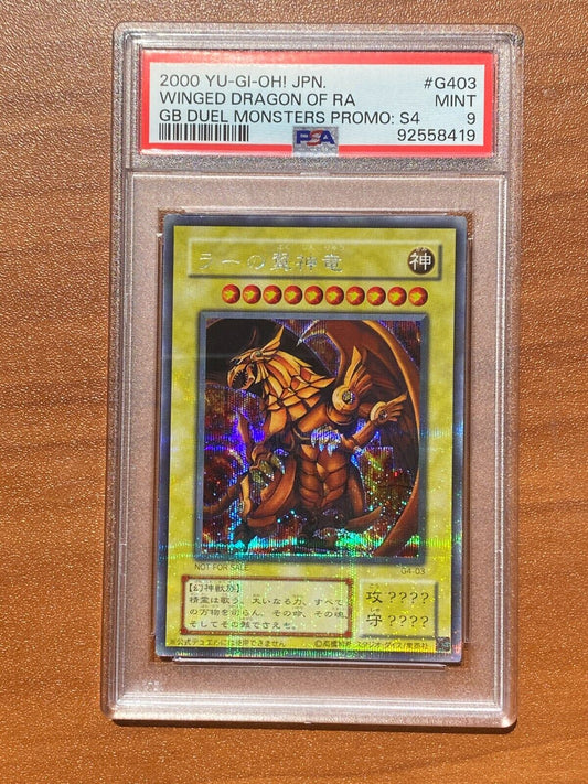 YuGiOh PSA 9 MINT G4-03 Secret Rare Winged Dragon of Ra Japanese Promo