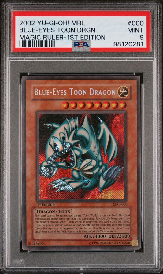 PSA 9 YU-GI-Oh! MRL Magic Ruler 000 Blue-Eyes Toon Dragon 1st Edition NA English