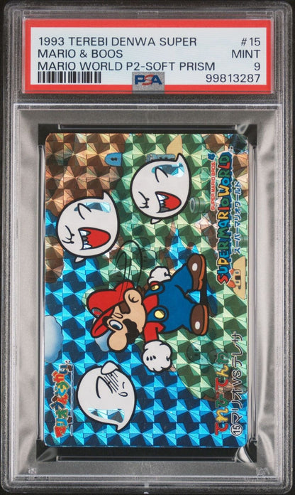 PSA 9 Mario & Boos 1993 Terebi Denwa Super Mario World Banpresto