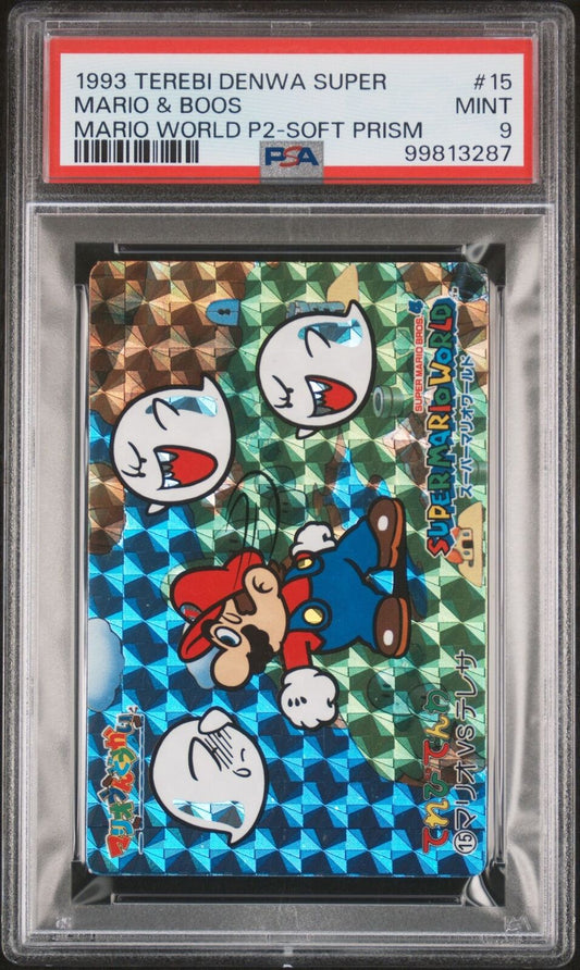 PSA 9 Mario & Boos 1993 Terebi Denwa Super Mario World Banpresto