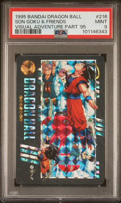 1995 BANDAI DRAGON BALL VISUAL ADVENTURE PART 95 216 CARDDASS PRISM PSA 9