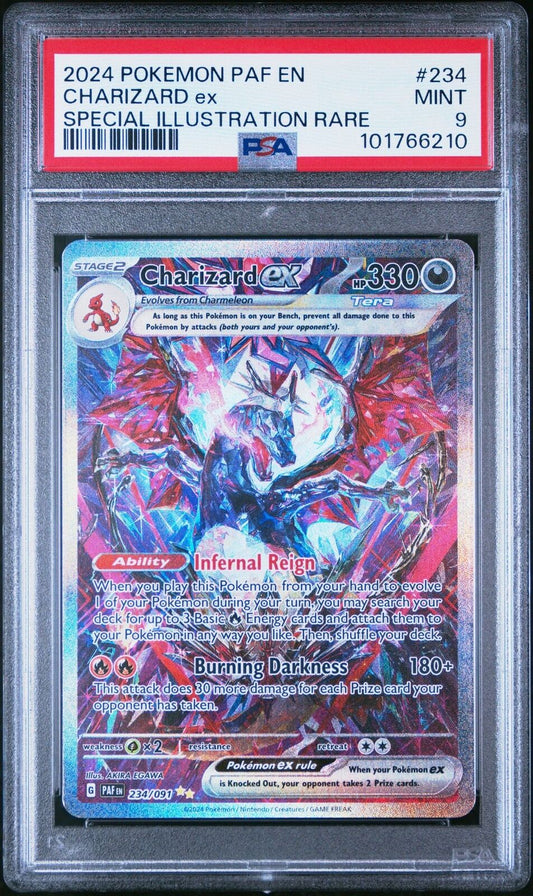Charizard ex Special Illustration Rare 234/091 Pokemon SV Paldean Fates PSA 9