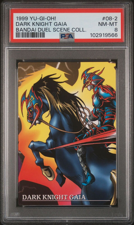 Yu-Gi-Oh! 1999 Japanese Bandai Duel Scene Dark Knight Gaia  #08-2 PSA 8