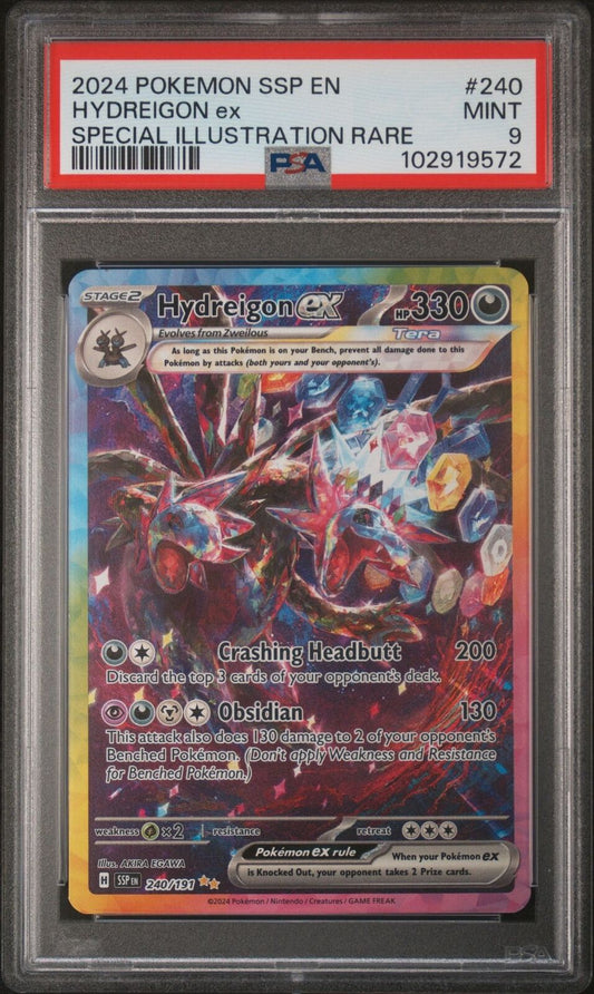 2024 Pokemon Scarlet and Violet: Surging Sparks Hydreigon ex #240 SIR PSA 9