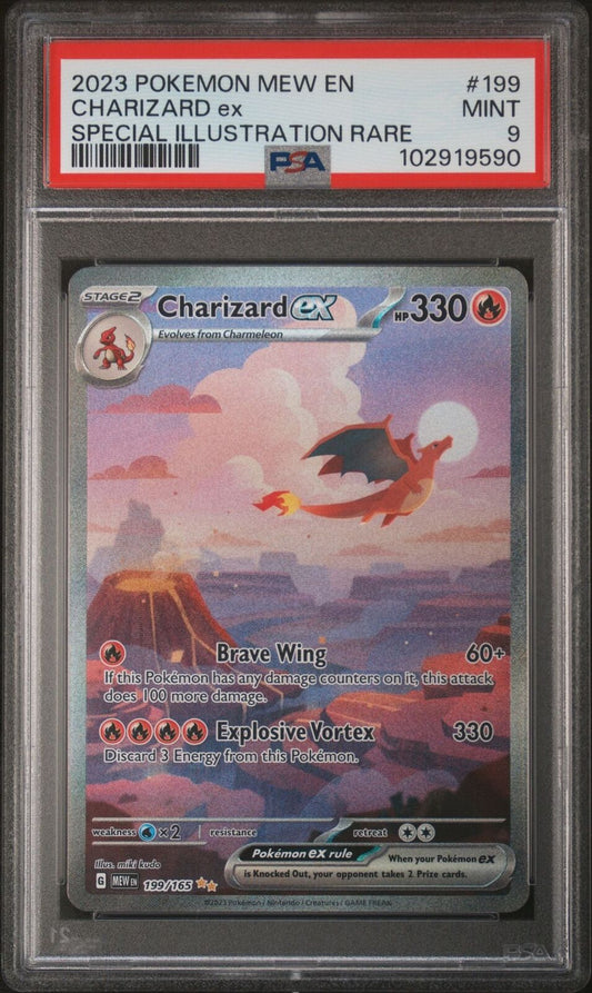 Pokemon Charizard ex 199/165 PSA 9 Scarlet & Violet 151 Holo Special Illustration