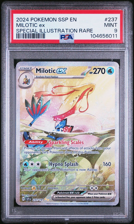 2024 Pokemon Ssp En-Surging Sparks #237 Milotic Ex Special Ill Rare PSA 9