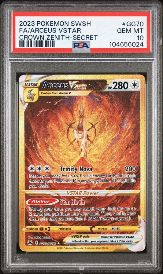PSA 10 2023 Pokemon Arceus VSTAR GG70/GG70 Crown Zenith: Galarian Gallery