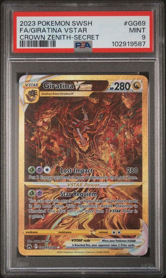 Pokemon Giratina VSTAR (Secret) GG69/GG70 Crown Zenith: Galarian Gallery PSA 9