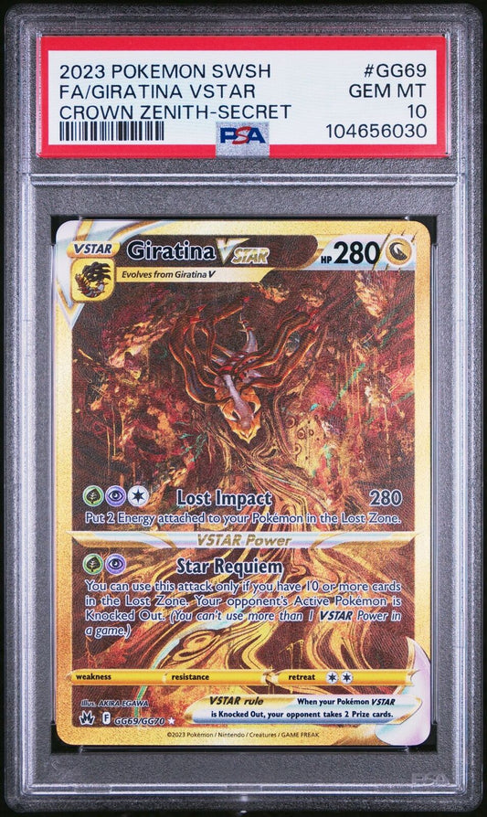Pokemon Giratina VSTAR GG69/GG70 Crown Zenith Galarian Gallery PSA 10