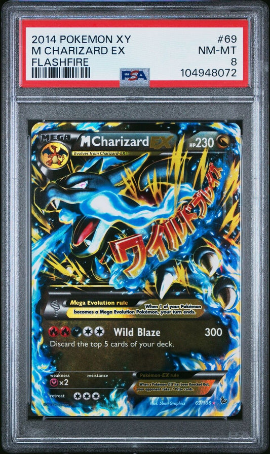2014 PSA 8 Pokemon XY Flashfire M Charizard EX Flashfire Holo 69/106 #69