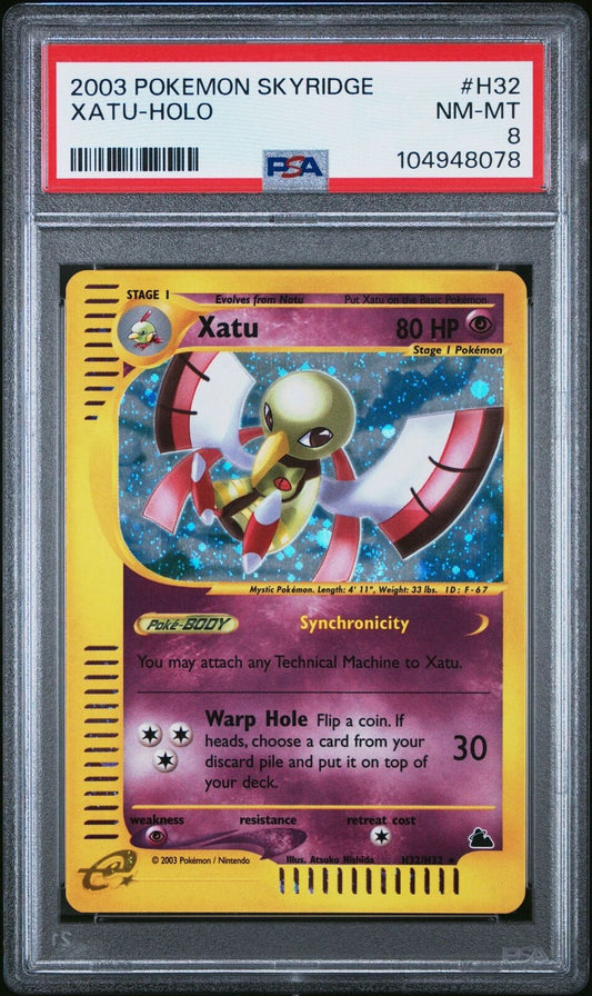 Xatu H32/H32 Skyridge Holo eSeries 2003 Pokemon TCG PSA 8