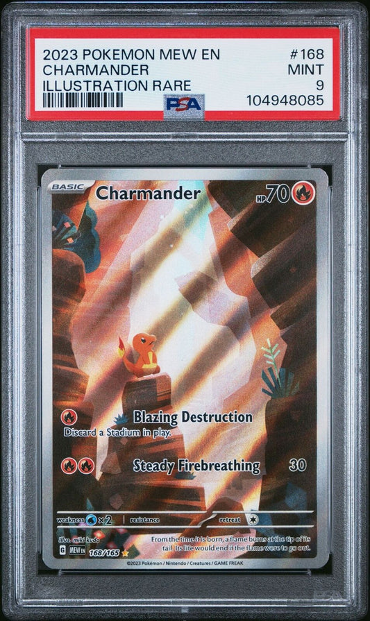 Pokemon PSA 9 Charmander Illustration Rare #168 2023 Mew 151
