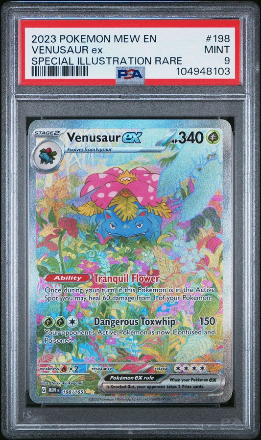 2023 Pokemon Mew EN Special Illustration Rare #198 Venusaur Ex PSA 9