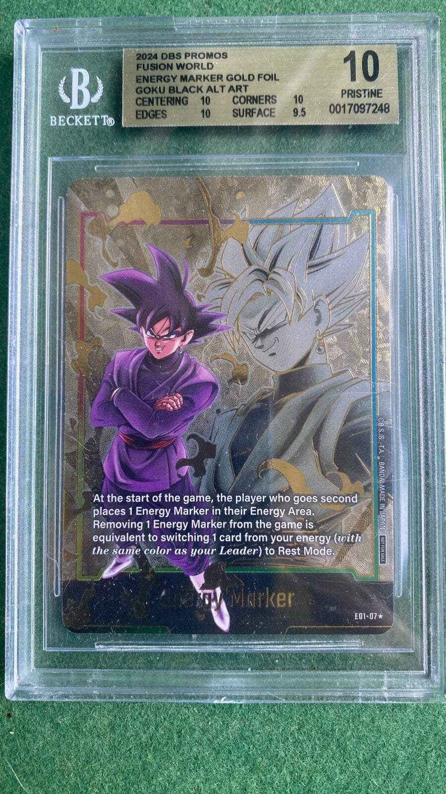 BGS 10 Goku Black Gold Energy Marker E01-07 Dragon Ball Super Fusion World