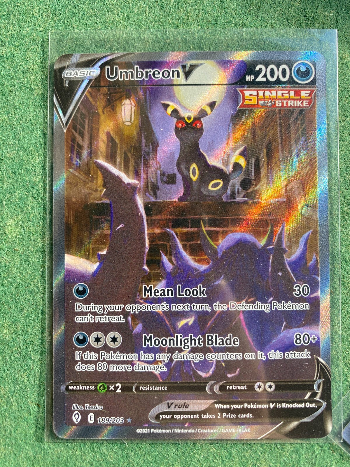 Umbreon V Alternate Art 189/203 - Evolving Skies - Ultra Rare Pokemon NM
