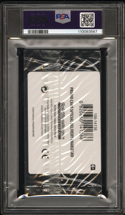 2022 Special Delivery Charizard SWSH075 Pokemon Center Promo Cello Pack PSA 9