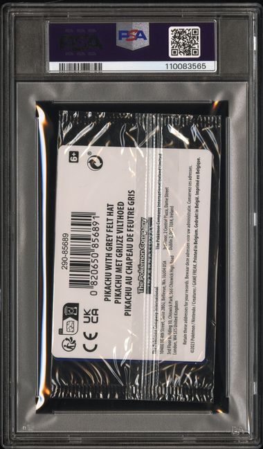 2023 Pokemon Promo VAN GOGH Pikachu Grey Felt Hat Cello Pack 085 PSA 9
