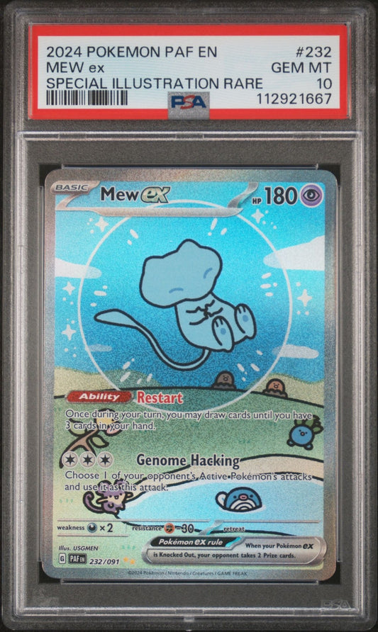 Pokemon 2024 Mew ex 232/091 SIR Paldean Fates GEM MINT PSA 10