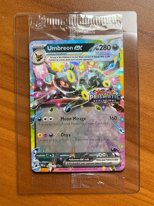 SEALED Pokemon TCG Prismatic Evolutions Umbreon STAMPED PROMO HOLO FOIL 060/131