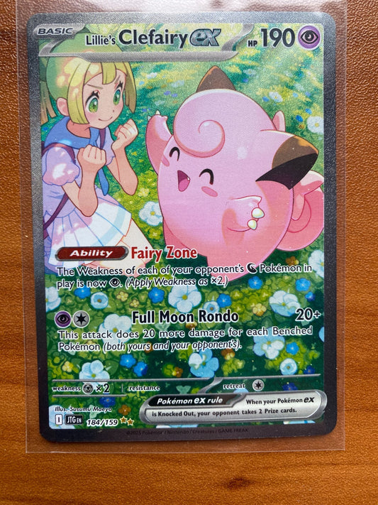 Pokemon Lillie's Clefairy ex 184/159 Sv09: Journey Together Holo NM