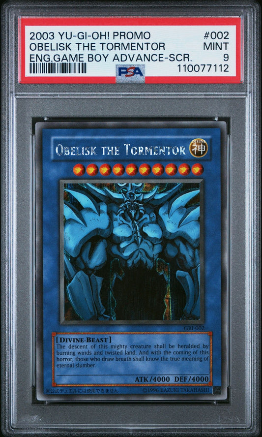 Yugioh Obelisk The Tormentor Secret Rare GBI-002 PSA 9