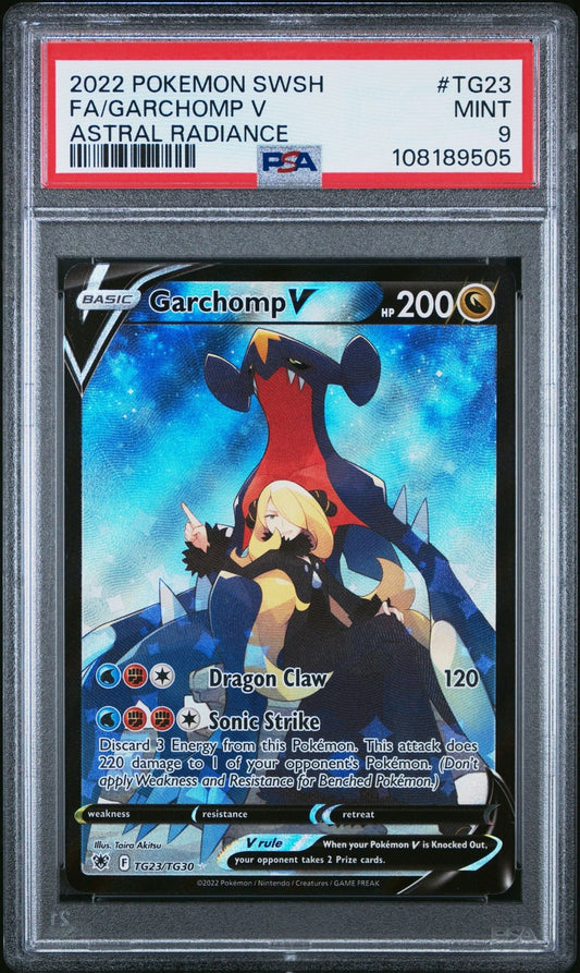 PSA 9 Garchomp V TG23/TG30 Alt Art Astral Radiance Trainer Gallery Pokemon
