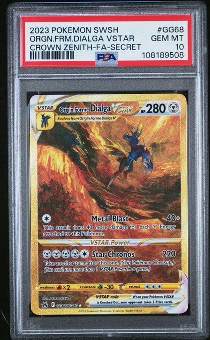 Origin Forme Dialga Vstar GG68 PSA 10 - Crown Zenith - Pokemon