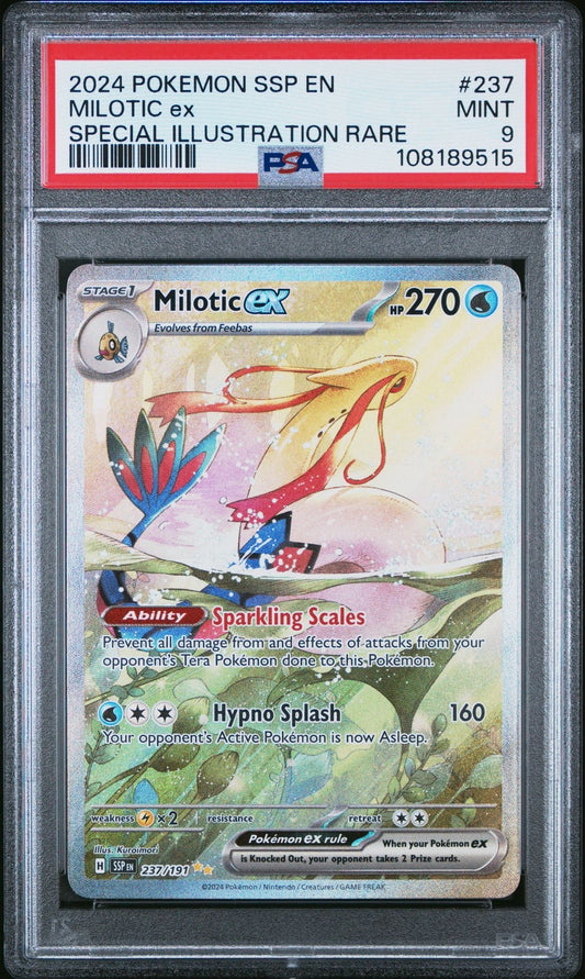 Pokemon PSA 9 Milotic EX #237/191 Special Illustration Rare