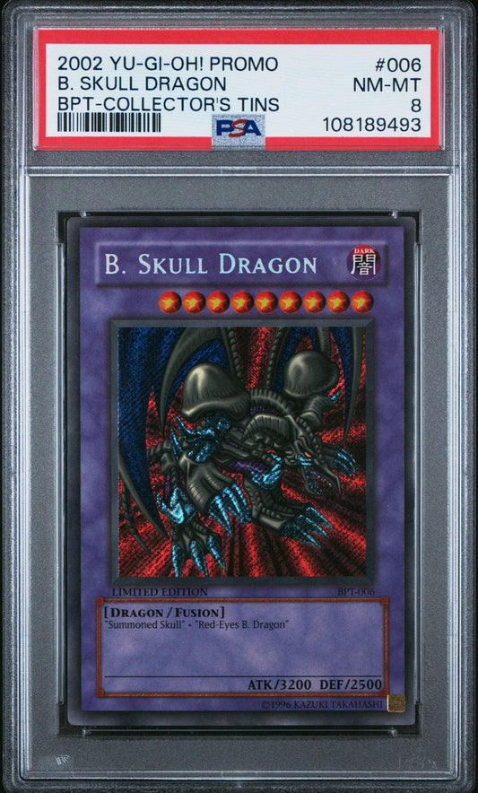 Yugioh PSA 8 B. Skull Dragon BPT-006 2002 Collectors Tin Limited Edition