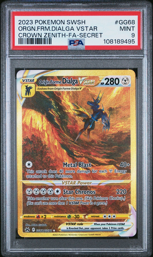 Pokemon PSA 9 Origin Forme Dialga VStar GG68/GG70