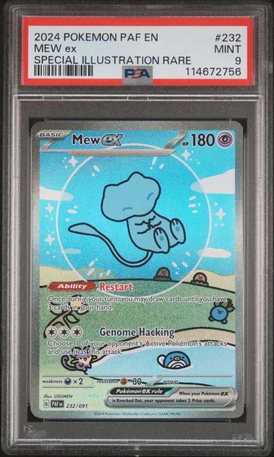 2024 POKEMON PAF EN-PALDEAN FATES SPECIAL ILLUSTRATION RARE #232 MEW EX PSA 9 #2