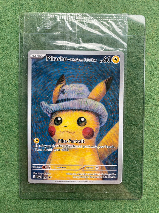Pikachu With Grey Felt Hat 085 Promo Pokemon Van Gogh Museum Sealed #5