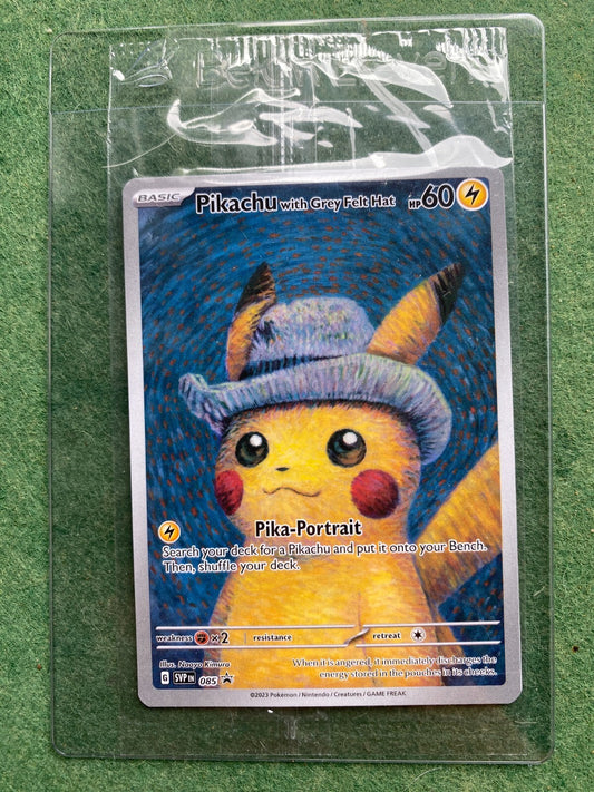 Pikachu With Grey Felt Hat 085 Promo Pokemon Van Gogh Museum Sealed #2