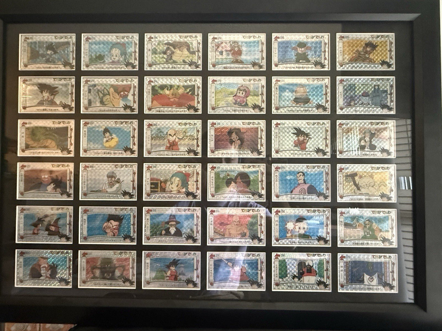36 Vintage Compete Set 2001 Dragon Ball Terebi Denwa LP-MP Goku Framed Bandai
