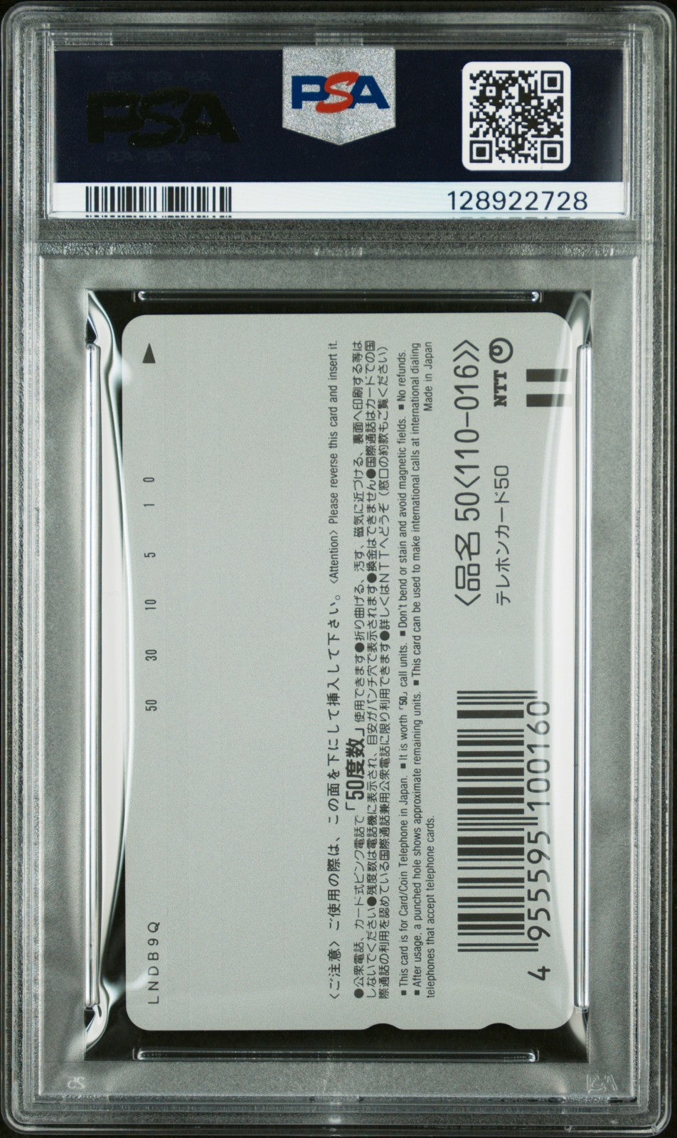 PSA 10 1998 Pokemon Center Phone Card Mewtwo Straikes Back / Pikachu's Vacation