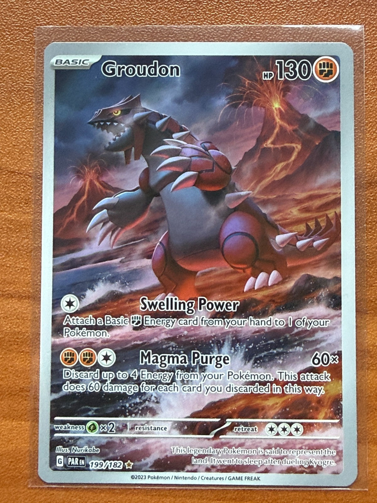 Pokemon TCG Groudon Illustration Rare Paradox Rift 199/182 NM #2
