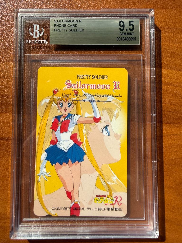 Bandai Carddass Phone Card Sailor Moon Pretty Soldier R BGS 9.5