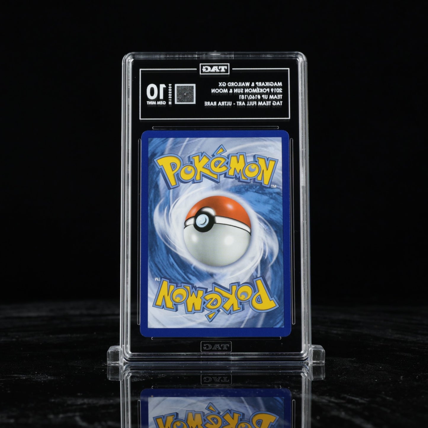 Pokemon Sun & Moon Magikarp & Wailord GX 160/181 Full Art Rare Holo Foil TAG 10