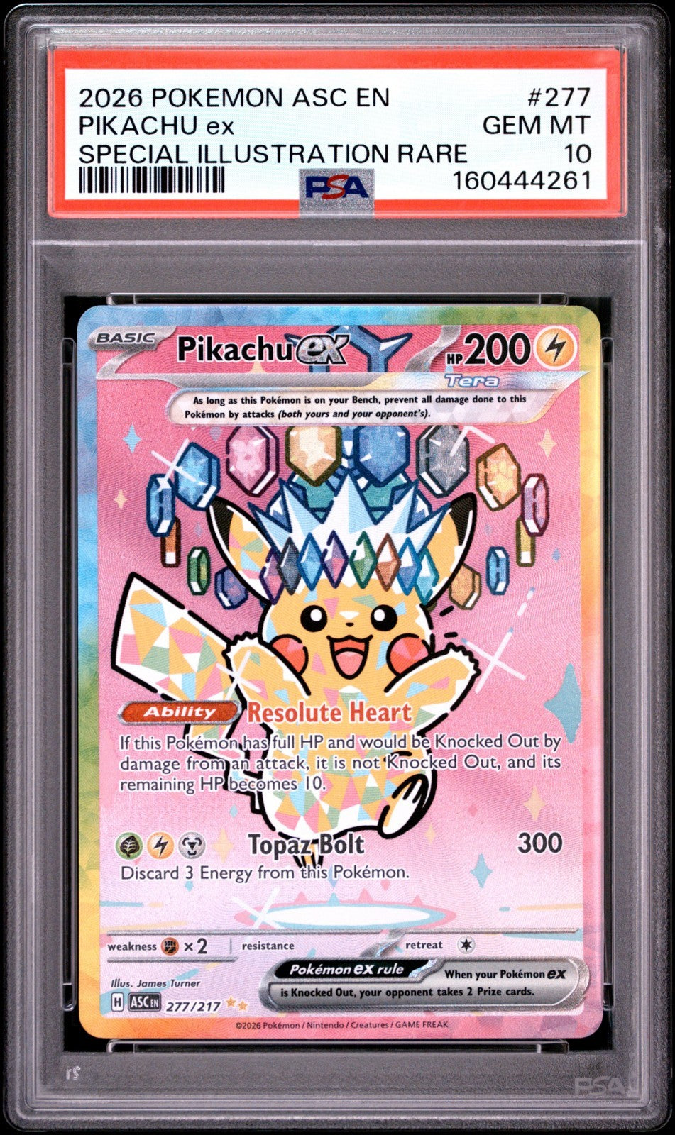 2026 Pokemon ASC EN Special Illustration Rare #277 Pikachu ex PSA 10 #2