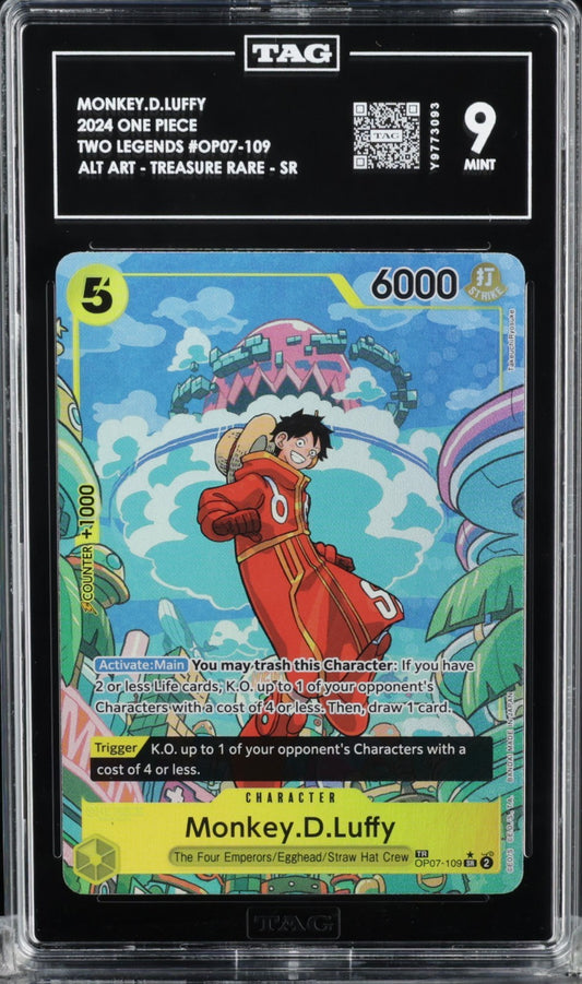 One Piece Monkey.D.Luffy OP07-109 500 Years in the Future Treasure Rare SR TAG 9