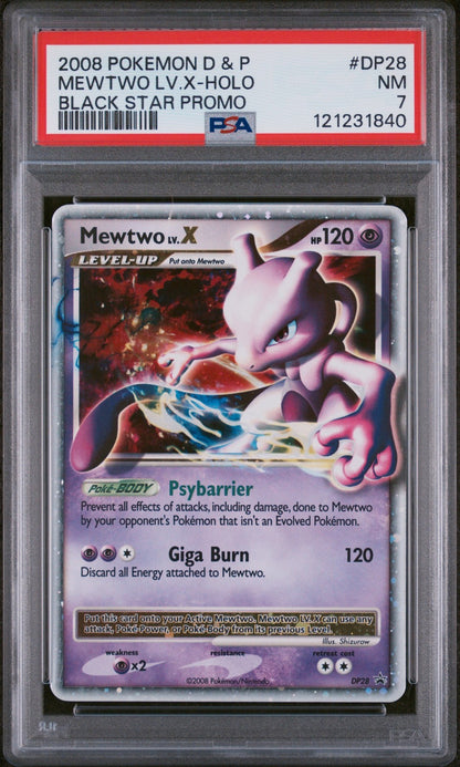 Mewtwo LV.X  HOLO DIAMOND & PEARL PROMO  POKEMON PSA 7