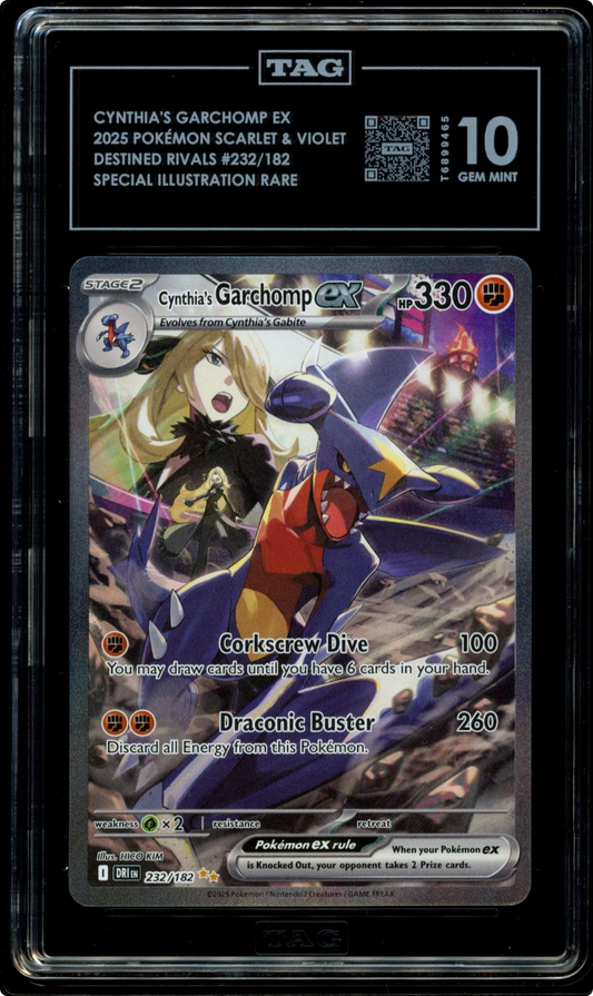 Pokemon SIR Cynthia's Garchomp EX Destined Rivals #232/182 TAG 10