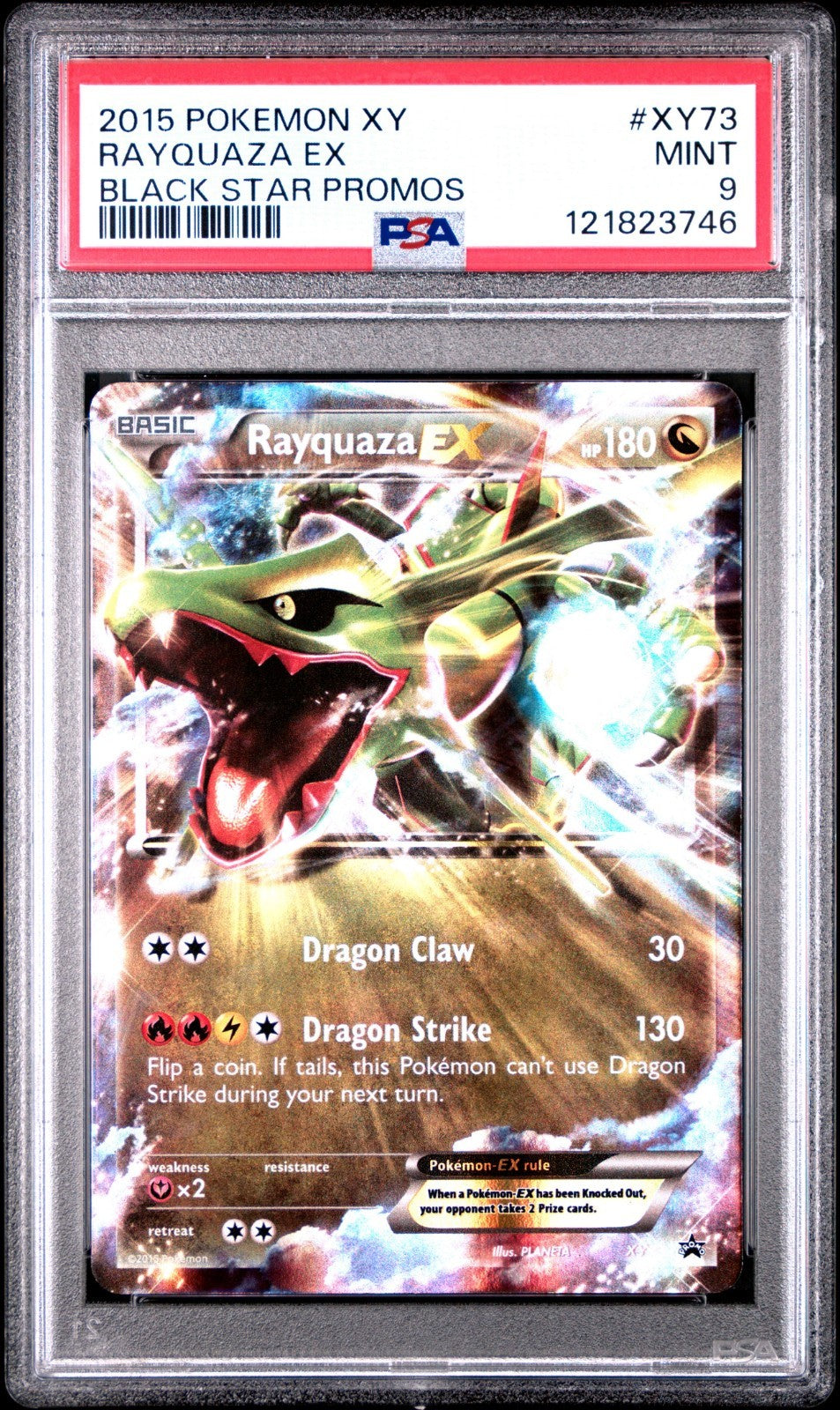 Pokémon TCG Rayquaza EX XY73 XY Black Star Promo 2015 Ultra Rare PSA 9