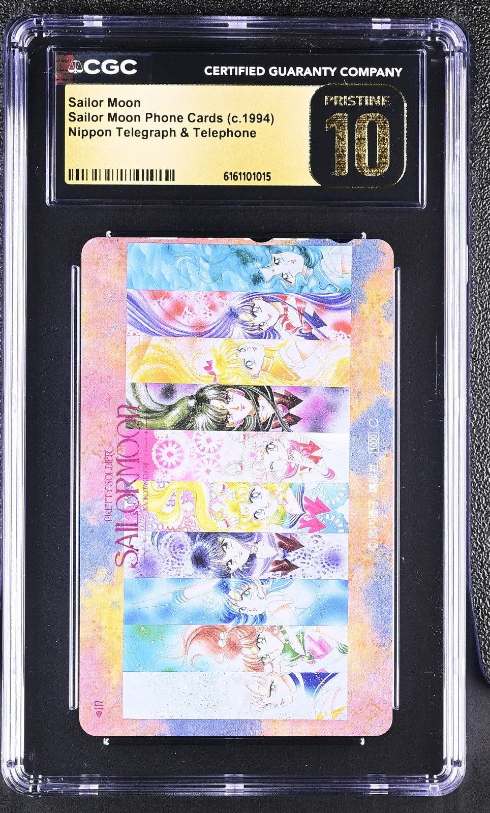 1993 Sailor Moon Phone Card Nippon Telegraph Sailor Team CGC Pristine 10 (POP 1)
